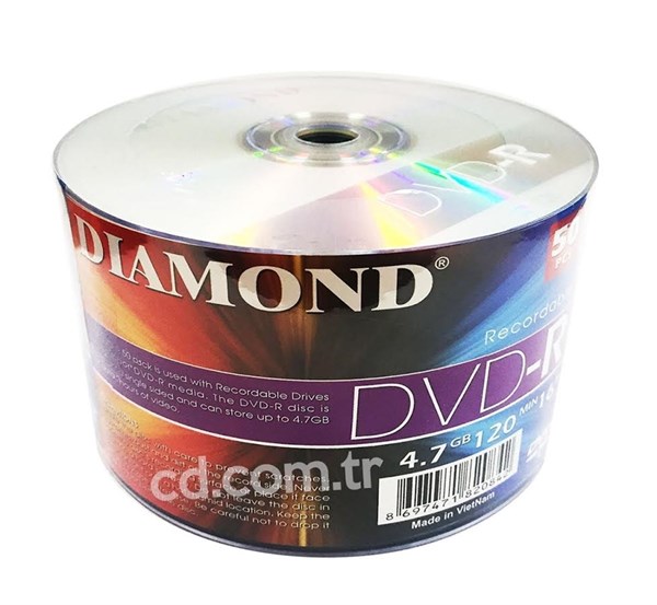 Diamond DVD-R, 16X, 4.7GB, 50'li Paket