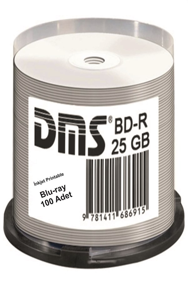 DMS Blu-ray (BD-R), 4X, 25GB, 100 Adet